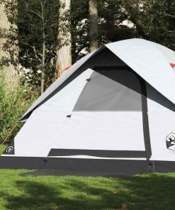 Tenda Familiare A Cupola 6 Persone Bianca Tessuto Impermeabile
