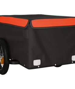 Rimorchio Da Bici Nero E Arancione 30 Kg In Ferro