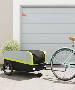 Rimorchio Da Bici Nero E Verde 45 Kg In Ferro