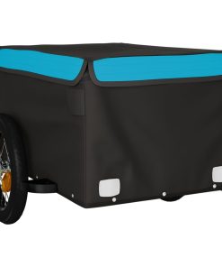 Rimorchio Da Bici Nero E Blu 30 Kg In Ferro