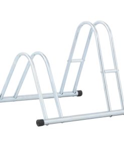 Supporto Per 2 Bici Da Pavimento Autoportante Acciaio Zincato