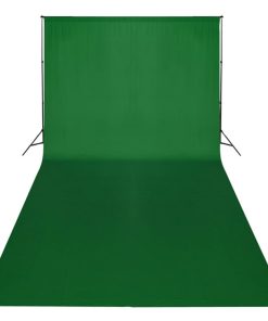 Set Studio Fotografico Fondale Verde 600x300 Cm E Luci