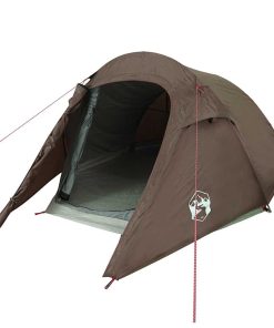 Tenda Da Campeggio A Tunnel Per 3 Persone Marrone Impermeabile