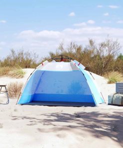 Tenda Da Spiaggia 2persone Azzurro Rilascio Rapido Impermeabile