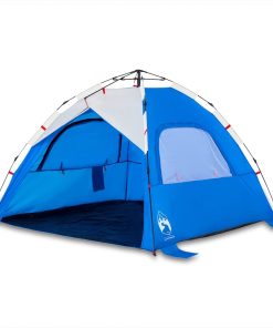 Tenda Da Spiaggia 3persone Azzurro Rilascio Rapido Impermeabile