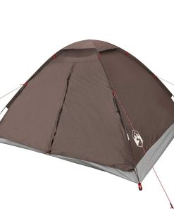 Tenda Da Campeggio A Cupola Per 4 Persone Marrone Impermeabile
