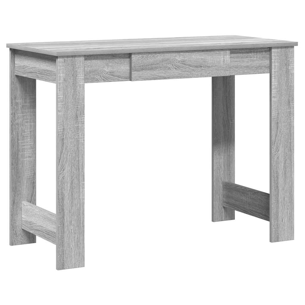 Scrivania Grigio Sonoma 100x45x75 Cm In Legno Multistrato