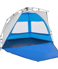 Tenda Da Spiaggia 2persone Azzurro Rilascio Rapido Impermeabile