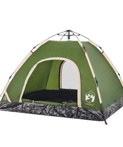 Tenda Da Campeggio 3 Persone Verde A Rilascio Rapido