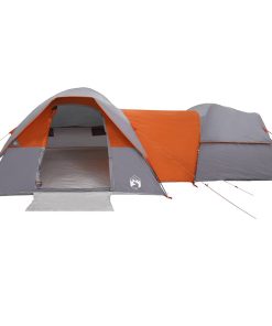 Tenda Da Campeggio 5 Persone Grigio E Arancione Impermeabile