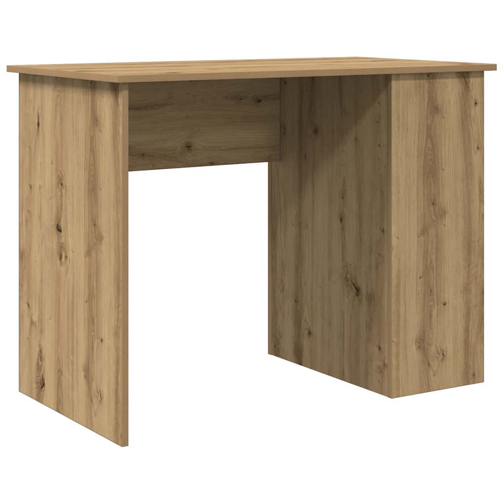 Scrivania Rovere Artigianale 100x55x75 Cm In Legno Multistrato