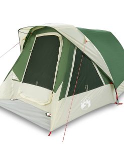 Tenda Da Campeggio A Cabina Per 4 Persone Verde Impermeabile