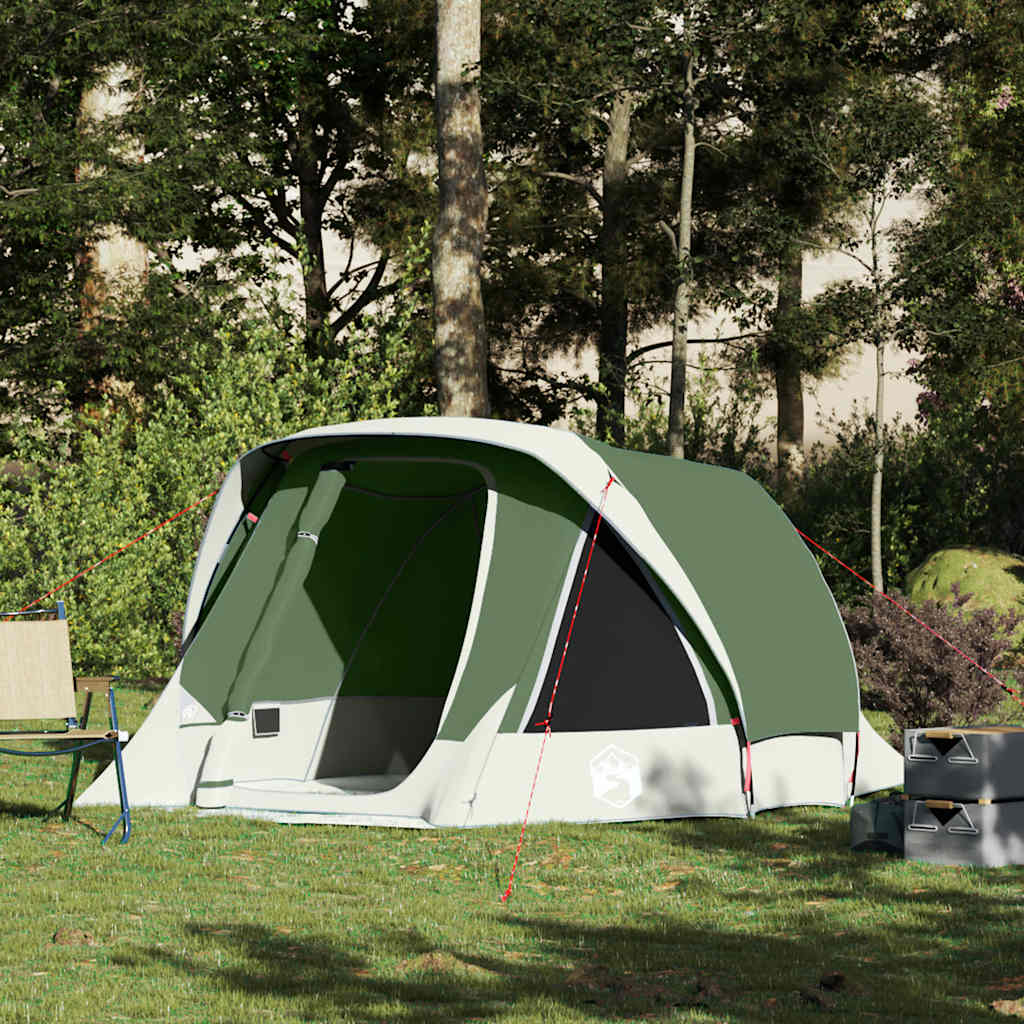 Tenda Da Campeggio A Cabina Per 4 Persone Verde Impermeabile - Image 2