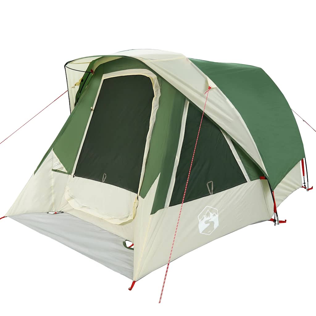 Tenda Da Campeggio A Cabina Per 4 Persone Verde Impermeabile - Image 4