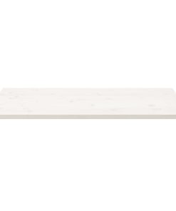 Piano Scrivania Bianco 100x50x2,5 Cm In Legno Massello Di Pino