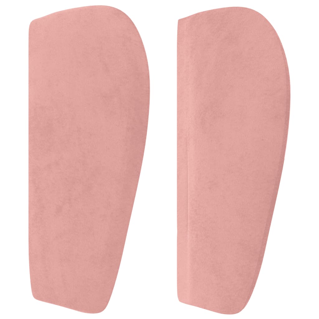 Testiera Ad Orecchio Rosa 163x23x78/88 Cm In Velluto