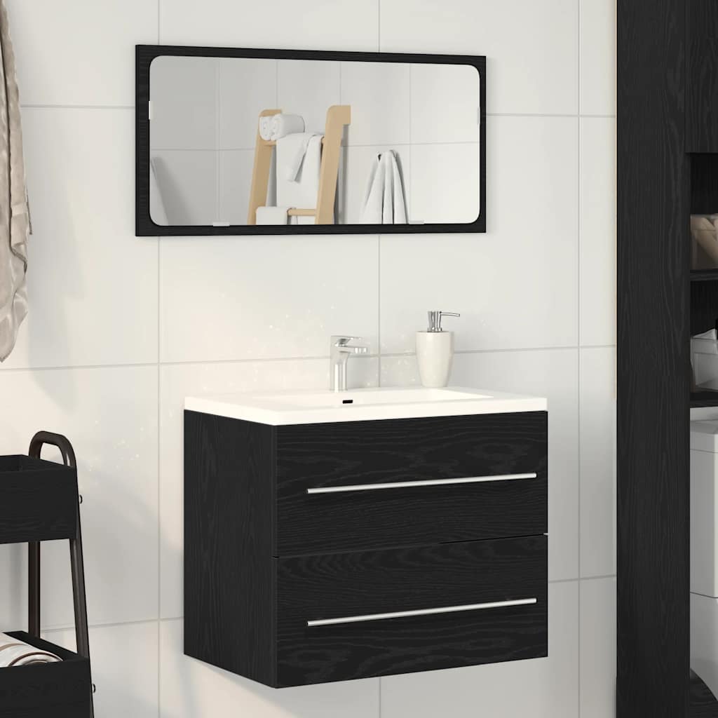 Mobile Lavabo Da Bagno Rovere Nero 60x38,5x48 Cm In Truciolato - Image 6