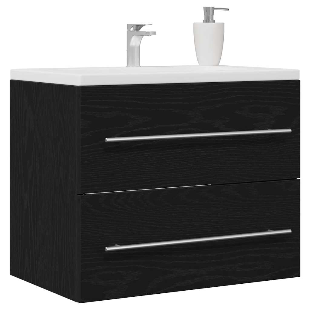 Mobile Lavabo Da Bagno Rovere Nero 60x38,5x48 Cm In Truciolato - Image 5