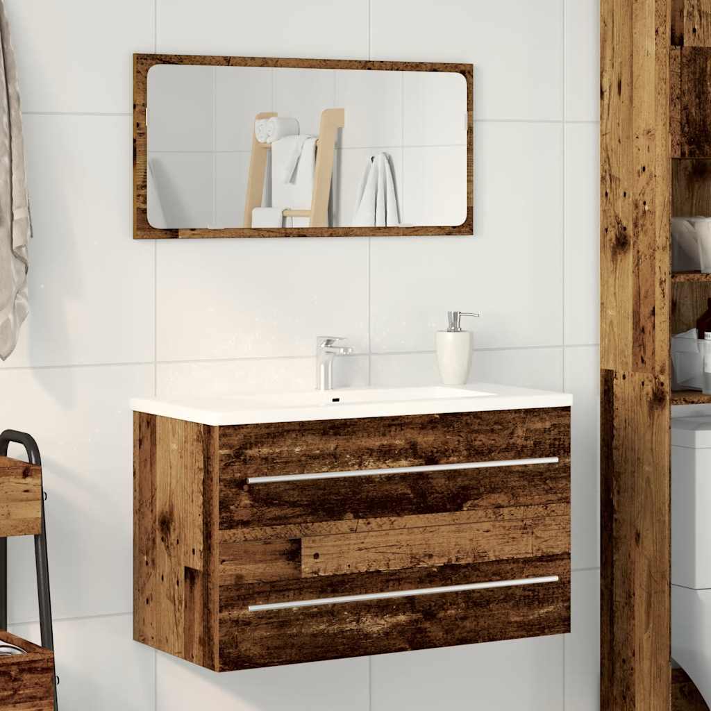 Mobile Lavabo Bagno Legno Antico 80x38,5x48cm Legno Multistrato - Image 5