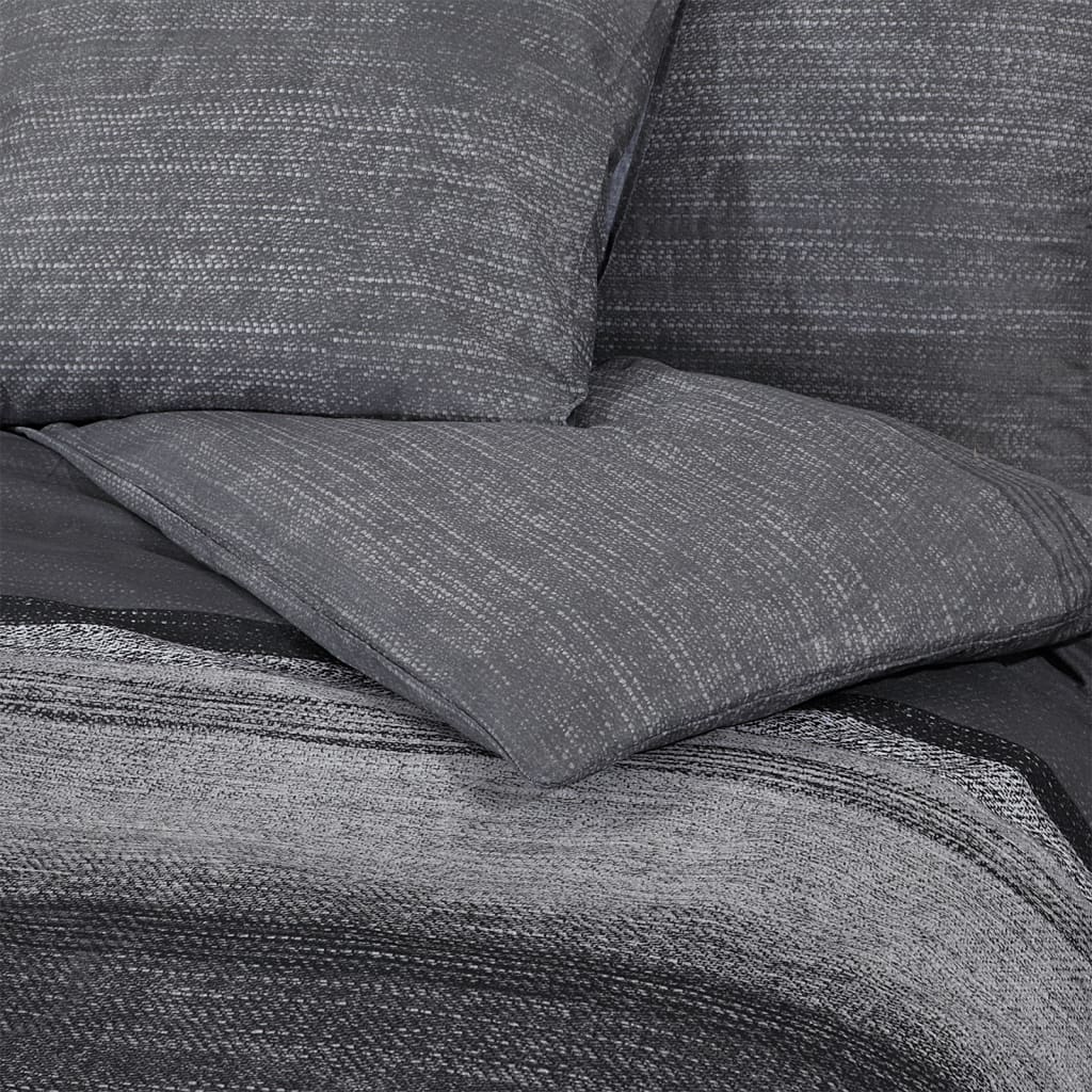 Set Copripiumino Grigio Scuro 200x200 Cm In Cotone