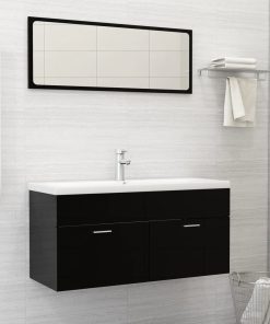 Lavabo Da Incasso Con Rubinetto 101x39x18 Cm In Ceramica Bianco