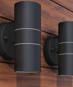 Applique Led Parete 2 Pz Acciaio Inox Proiezione Alto/ Basso