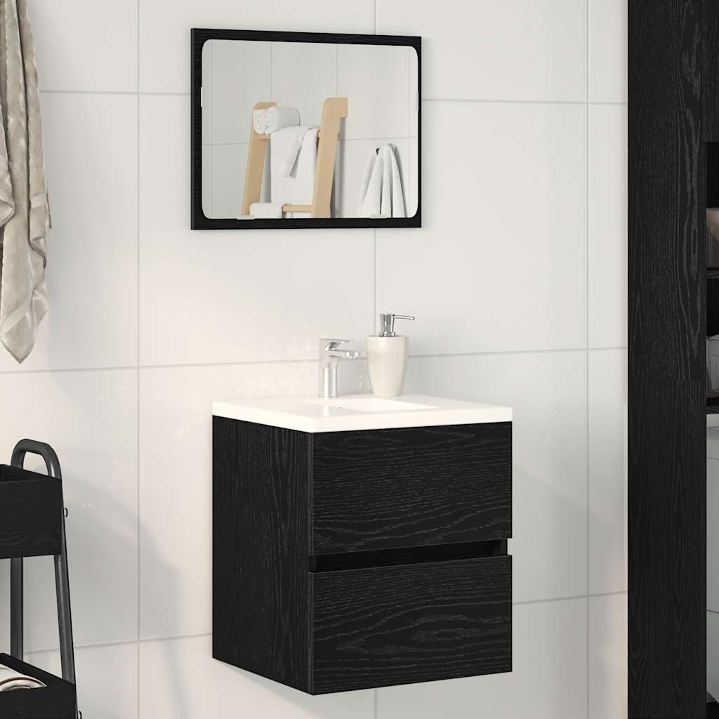 Mobile Lavabo Rovere Nero 41x38,5x45 Cm In Legno Multistrato - Image 5