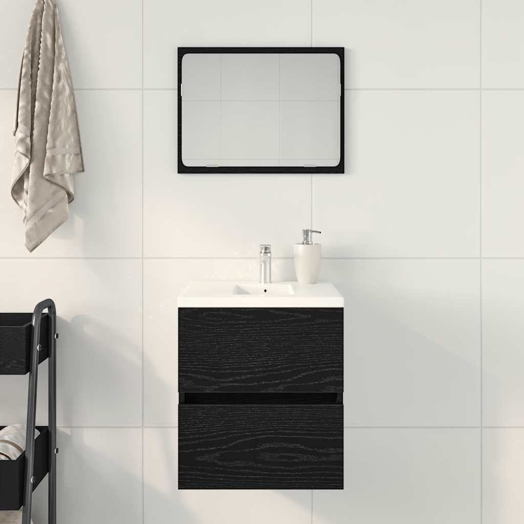 Mobile Lavabo Rovere Nero 41x38,5x45 Cm In Legno Multistrato - Image 2