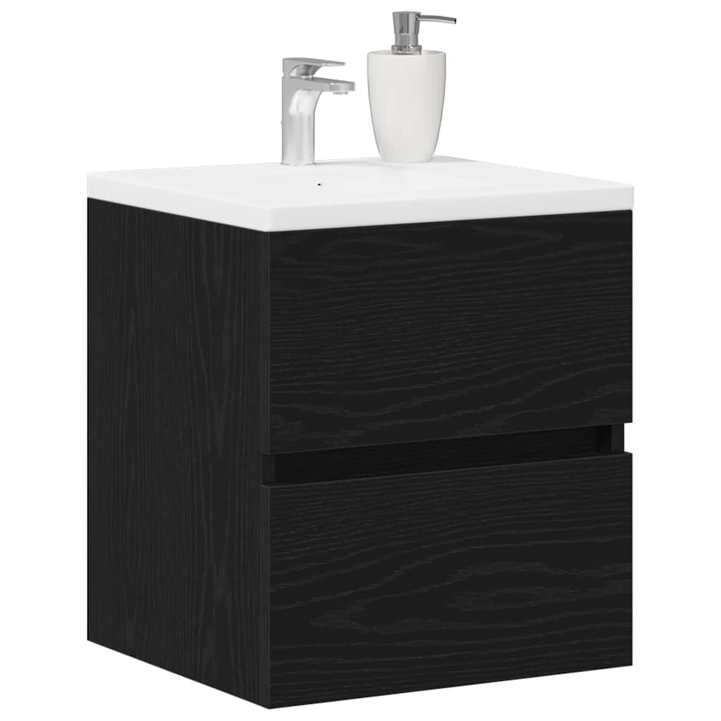 Mobile Lavabo Rovere Nero 41x38,5x45 Cm In Legno Multistrato - Image 3