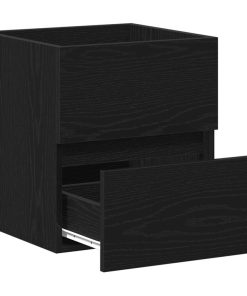 Mobile Lavabo Rovere Nero 41x38,5x45 Cm In Legno Multistrato