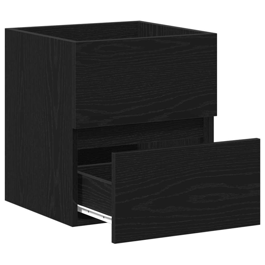 Mobile Lavabo Rovere Nero 41x38,5x45 Cm In Legno Multistrato