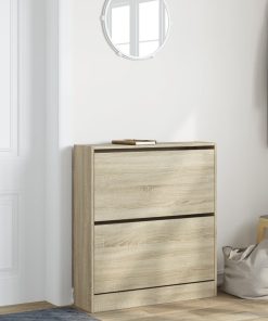 Scarpiera Rovere Sonoma 80x21x87,5 Cm In Legno Multistrato