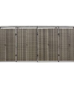 Copribidone Quadruplo Grigio 274x80x117 Cm In Polyrattan