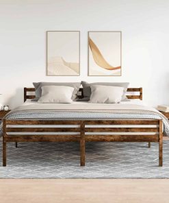 Comodini 2 Pz Con Cassetto Rovere Fumo 39x28x41 cm