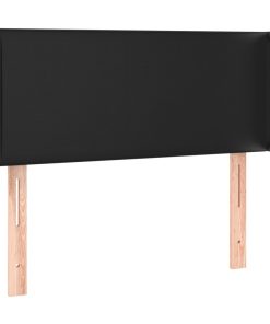 Testiera A Led Nera 103x16x78/88 Cm In Similpelle