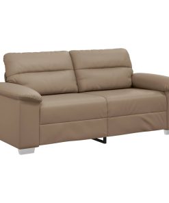 Divano A 2 Posti Cappuccino 140 Cm In Similpelle