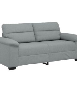 Divano A 2 Posti Grigio Chiaro 140 Cm In Tessuto