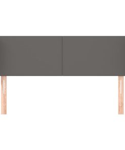 Testiera Ad Orecchio Grigio 147x16x78/88 Cm In Similpelle