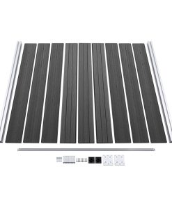 Set Pannelli Di Recinzione In Wpc 965x(105-186) Cm Nero