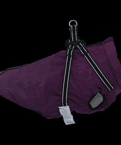 Cappotto Cani Imbracatura Impermeabile Riflettente Viola L44