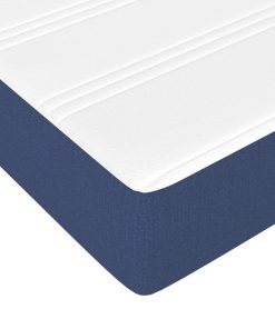 Materasso A Molle Blu 140x190x20 Cm In Tessuto