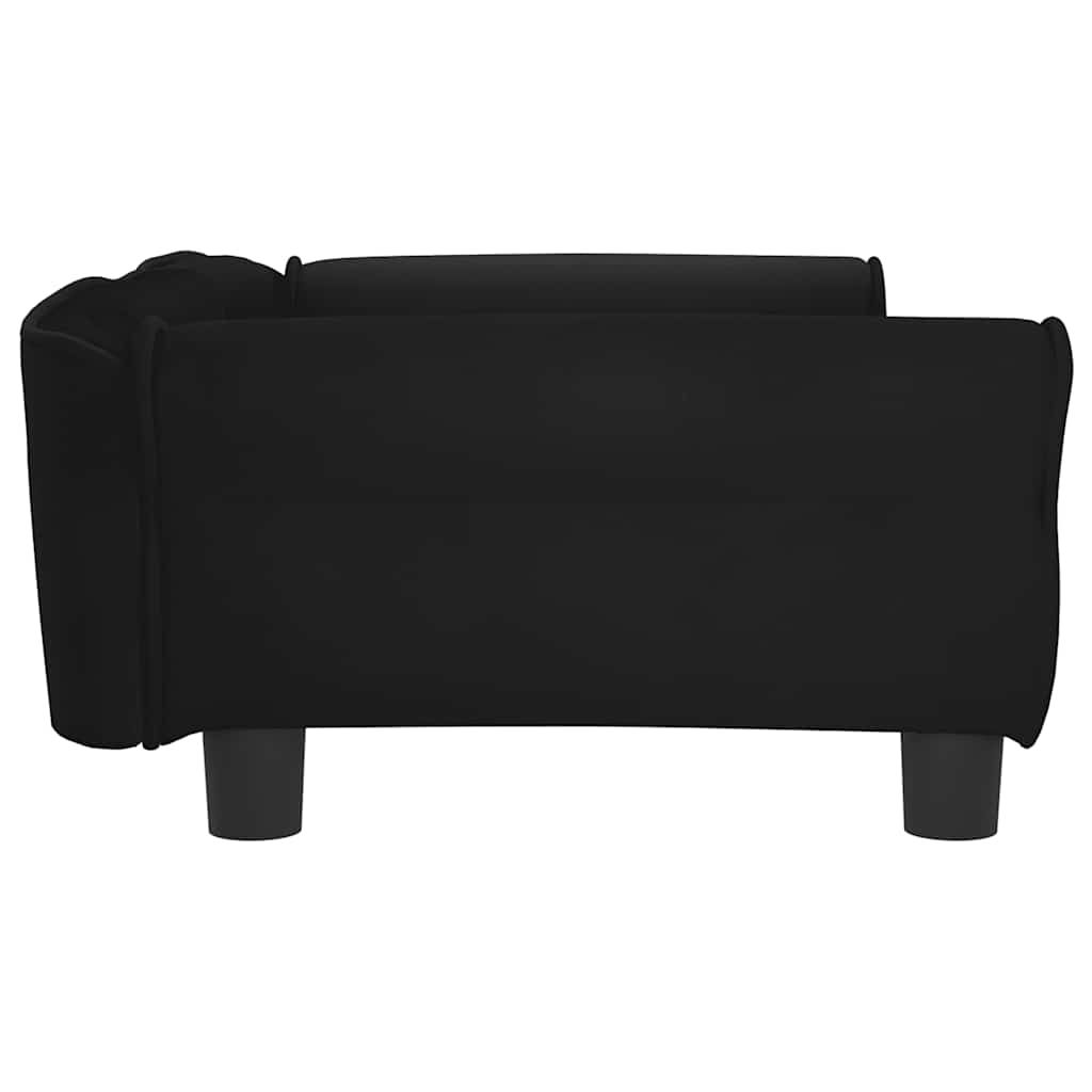 Lettino Per Cani Nero 95x55x30 Cm In Velluto