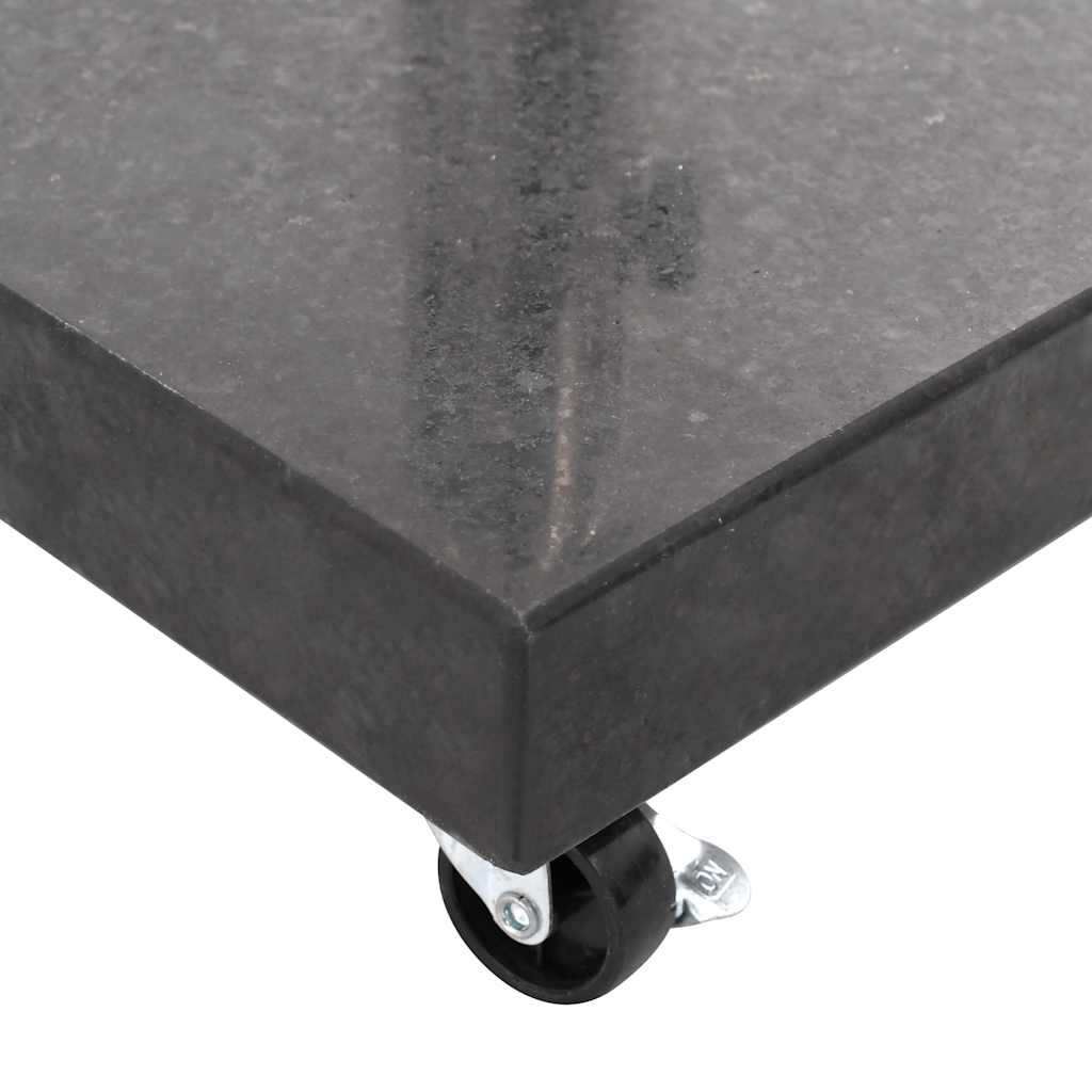 Base Per Parasole In Granito 30 Kg Quadrata Nera - Image 2
