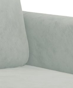 Set Di Divani 3 Pz Con Cuscini Grigio Chiaro In Velluto
