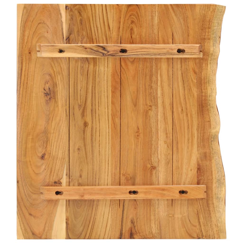 Piano Per Vanità Bagno In Massello Di Acacia 80x52x3,8 cm