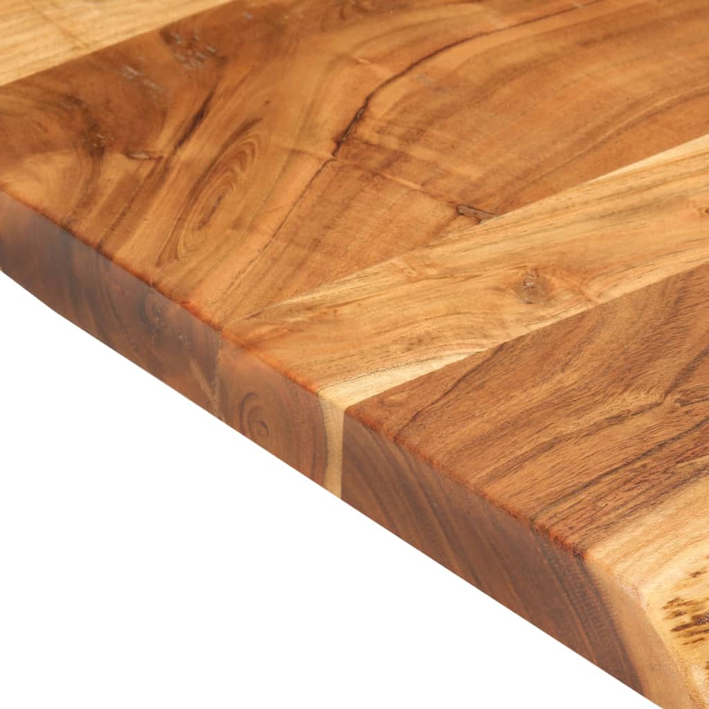 Piano Per Vanità Bagno In Massello Di Acacia 80x52x3,8 cm - Image 5