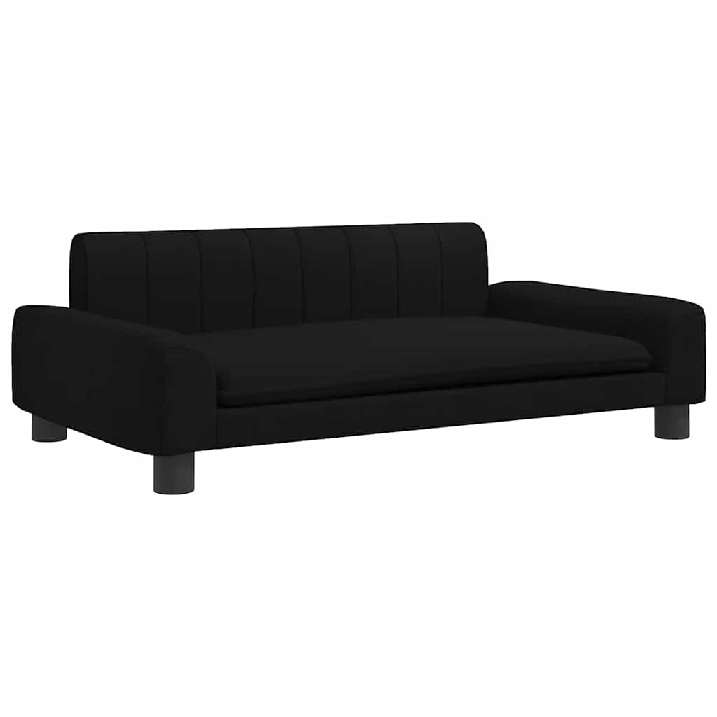 Lettino Per Cani Nero 90x53x30 Cm In Tessuto