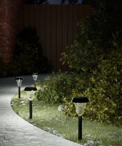 Luci Solari Per Percorsi Con Picchetti 12 Pz Bianche