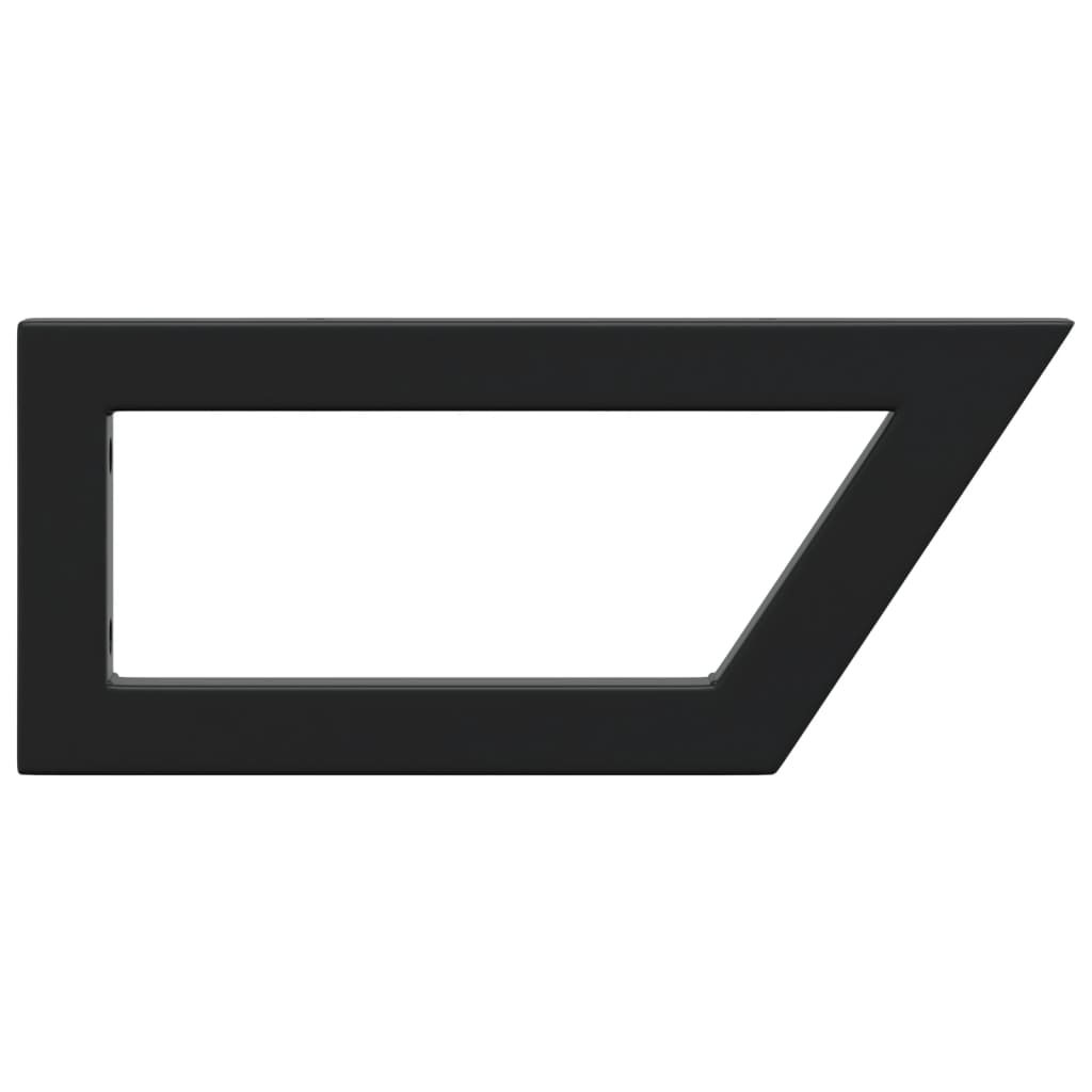 Reggimensole Per Lavabo 2 Pz Nere Trapezio In Acciaio - Image 6