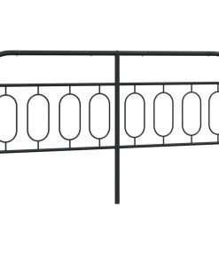 Testiera In Metallo Nero 193 cm